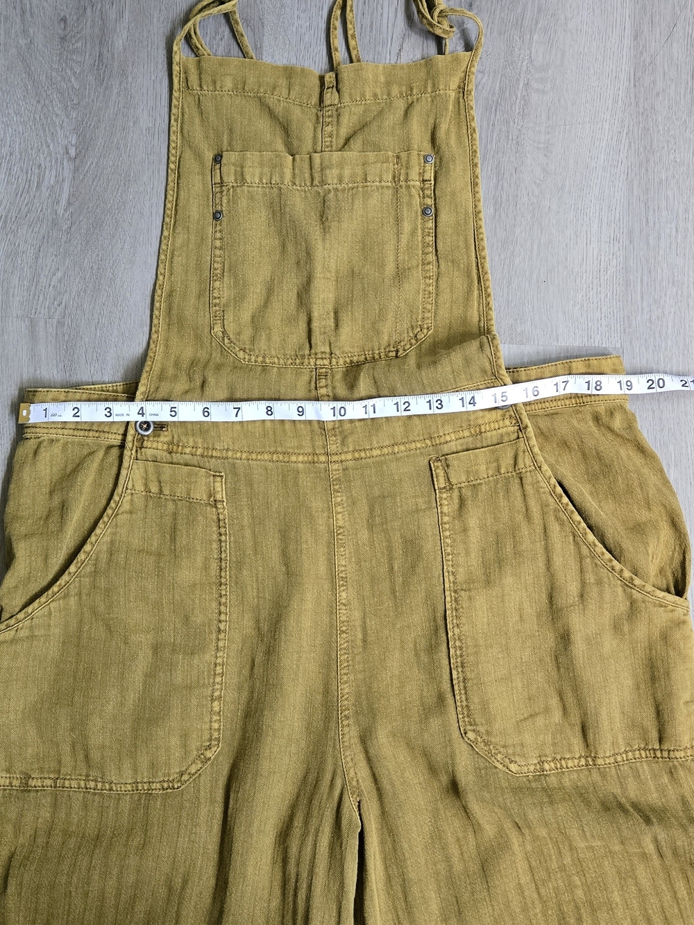 Free People Linen Blend Natural Sights Overalls Size L - Picture 12 of 16